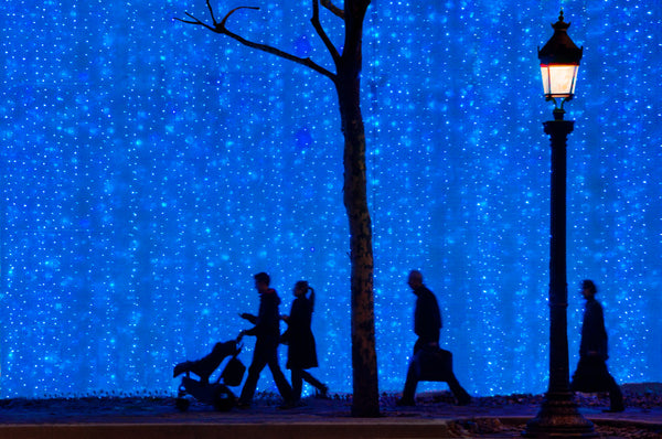 Champs Elysees in Blue